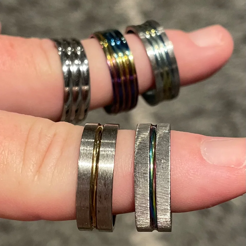 Men’s Fashion Rings Set of 5 Size 11